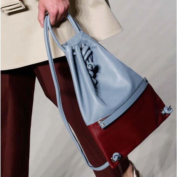 Valentino Garavani Unisex Backpack Like new 15”X11” Gorgeous Wine & Bluish Gray